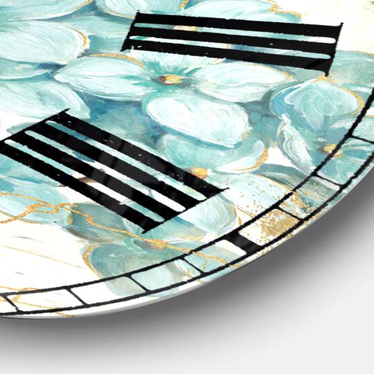 Designart 'Butterfly Blue Garden I Traditional Wall Clock